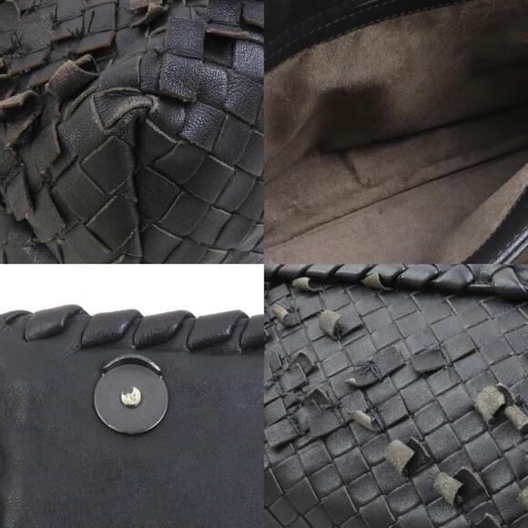 BOTTEGA VENETA Black Leather Intrecciato Bag - Picture 3 of 5